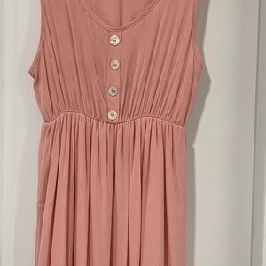 Pretty Blush Pink Sleeveless Dress.  Worn once!